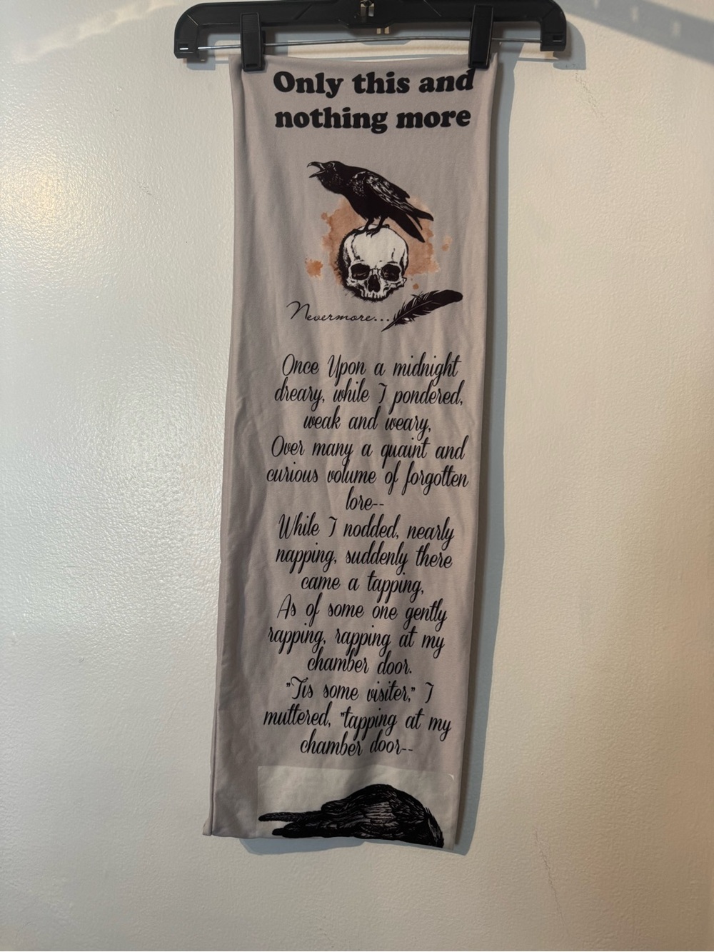 Nevermore Infinity Scarf in Light Gray